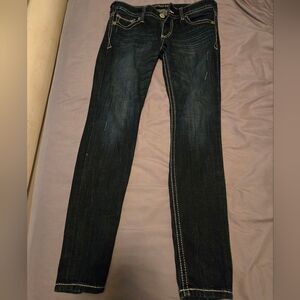 Express Stella Legging Low Rise Dark Wash Jeans